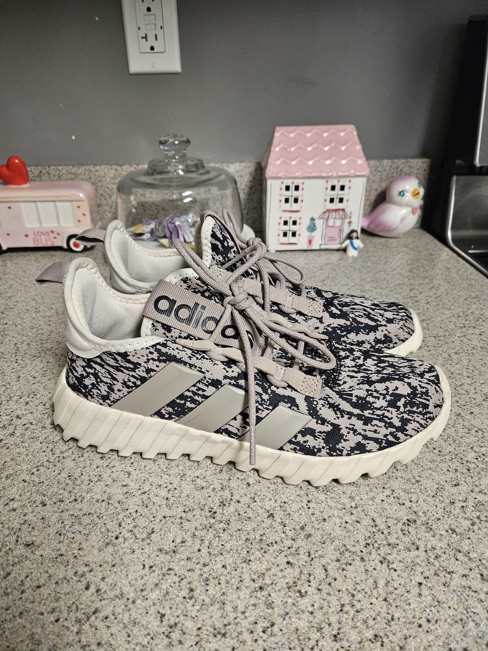 adidas Neutral Black & Cream Athletic Sneakers
